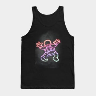 Neon Falling Astronaut Tank Top